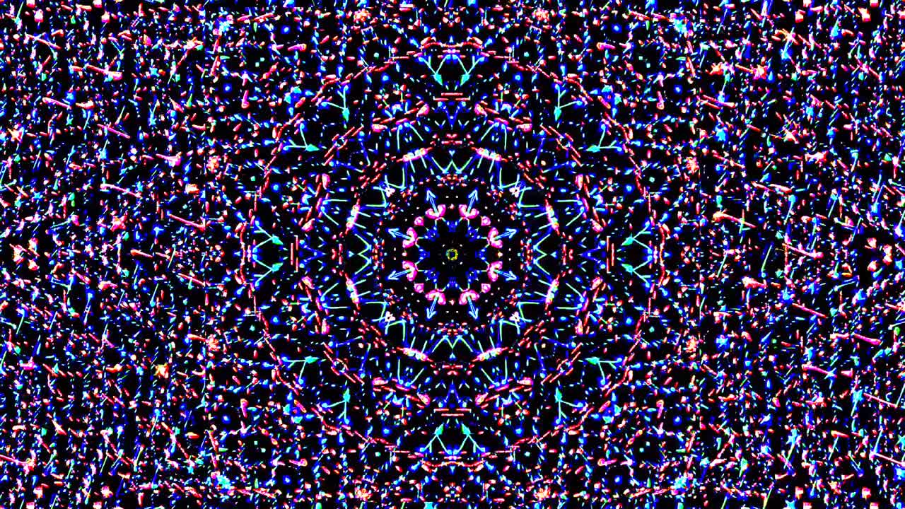 Beautiful abstract kaleidoscope that shines, a radiant light that regulates the subtle movements