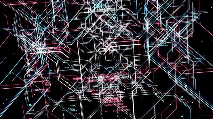 Abstract Circuit Board Art