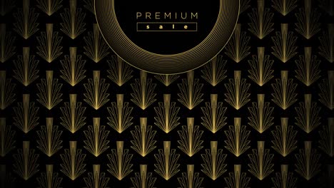 premium sale golden poster design on black background in 4k video.