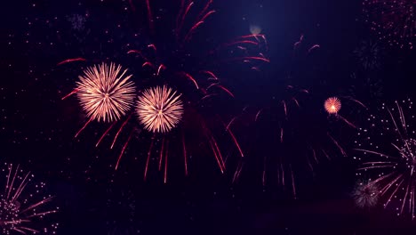 multicolored sparkling lights and flashes of salute fireworks loop animation background birthday