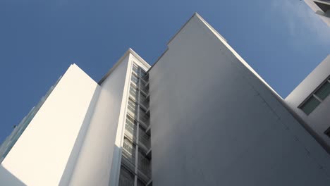 modern white apartment building