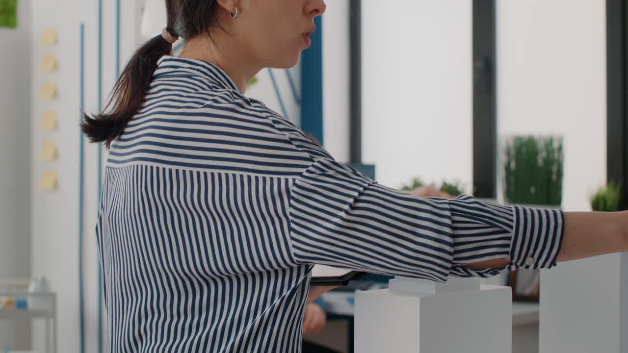 Images of a businesswoman in an office