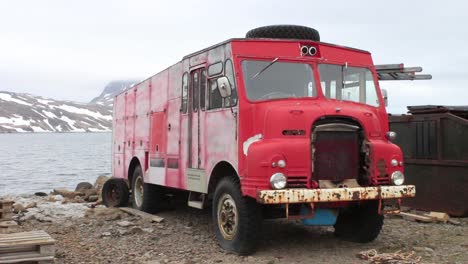 Firetruck-on-the-coast-of-North-West-Iceland