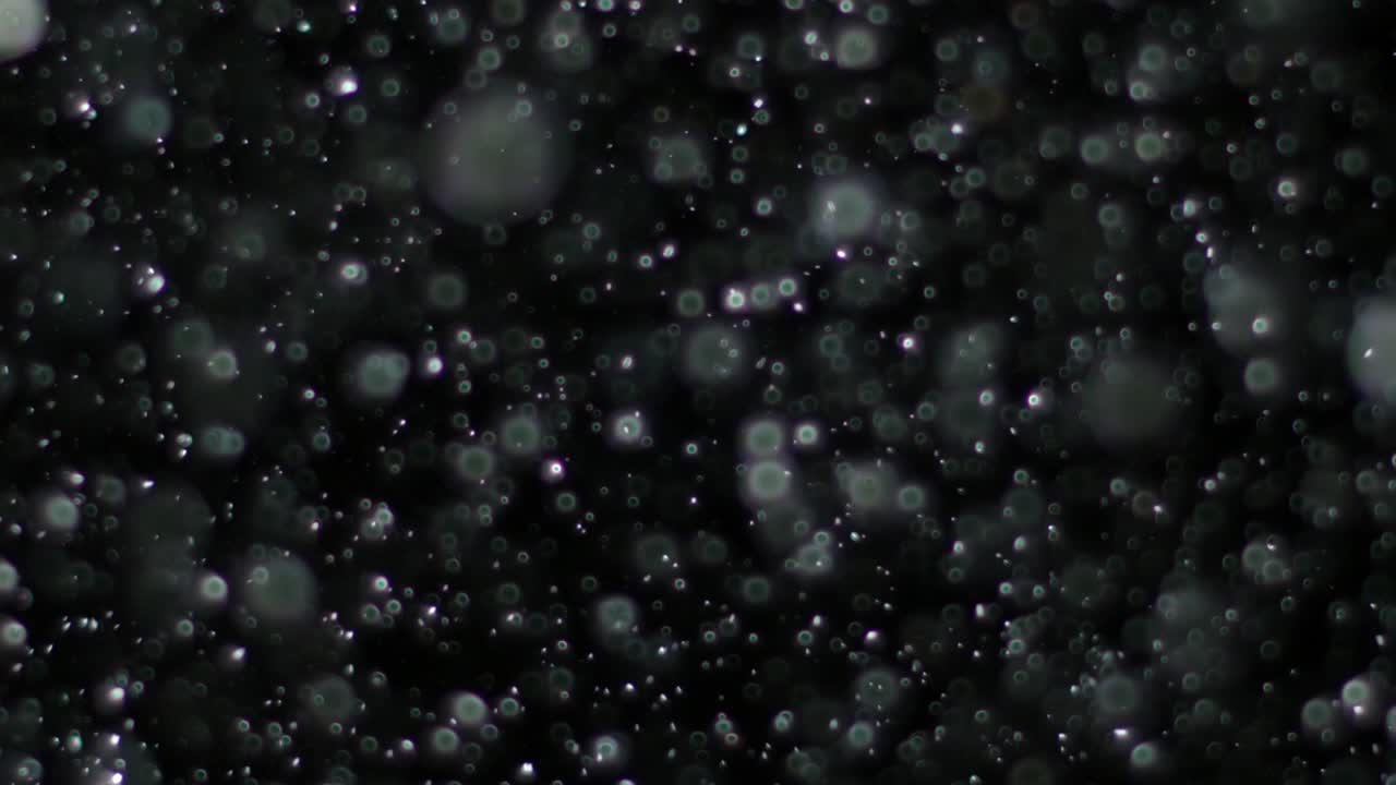 nieve en cámara lenta sobre un fondo negro