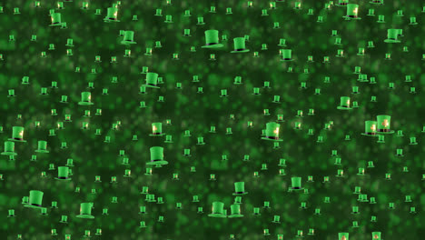 el sombrero de st. patrick, el teclado de bucle, el fondo en ascenso