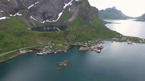 lofoten archipelago islands aerial footage