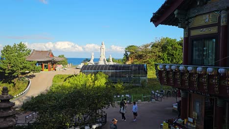serene coastal buddhist temple in south korea
