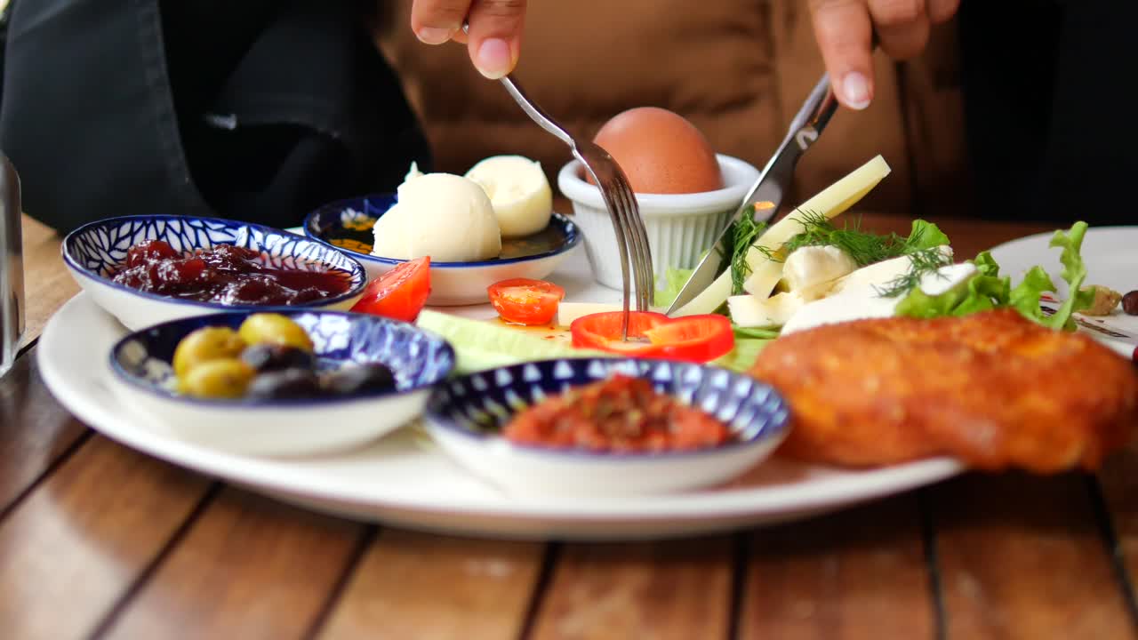 Breakfast with fresh ingredients