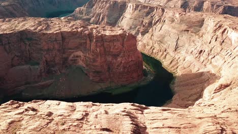 curvy colorado river canyon in horseshoe bend meander, arizona usa