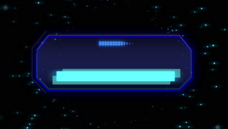 Futuristic-binary-code-bar-of-light-on-blue-background