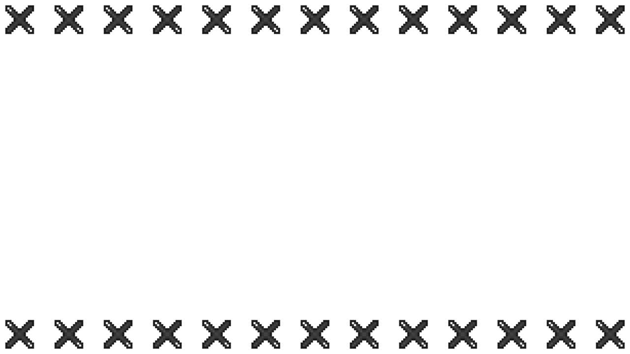 Pixel Art Mini Cross mark Frame Animated Overlay 1080p Transparent 30 fps (6).mov