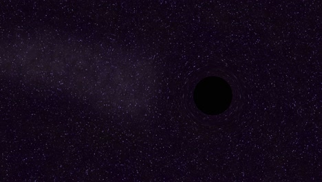 A-super-massive-black-hole-passing-by-in-empty-sapce-bending-time-and-space