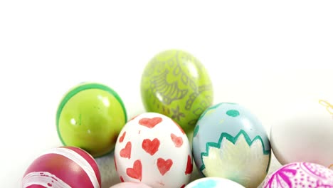 Painted-Easter-eggs-on-white-background