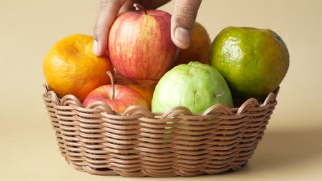 a basket of fresh fruit