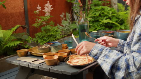 outdoor garden dining experience