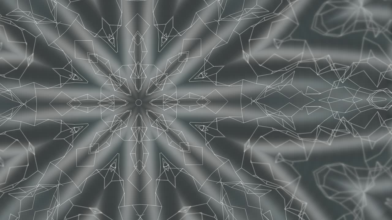 스피로그래픽: 꽃처럼 보이는 네온 조명 패턴의 루프 가능한 추상 애니메이션.