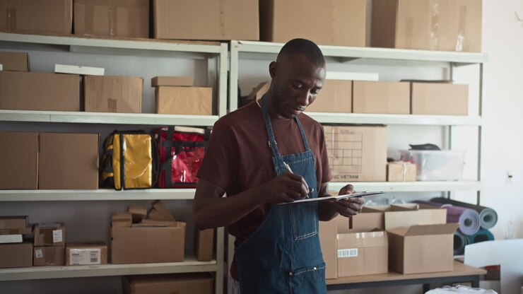 Portrait of Storage Manager Signing Document