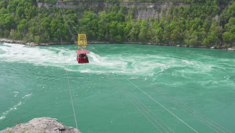 niagara's aerocar taking tourist's over the whirlpool