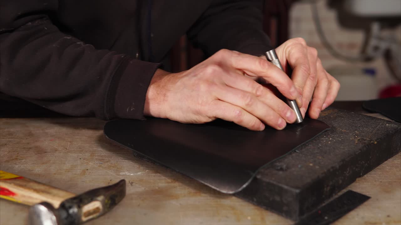 Leather Craftsman at Work