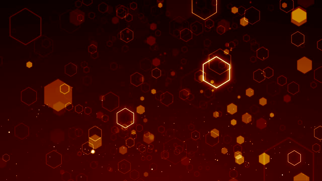 partículas hexagonales cuadrícula médica patrón hexagonal tecnología de fondo bucle