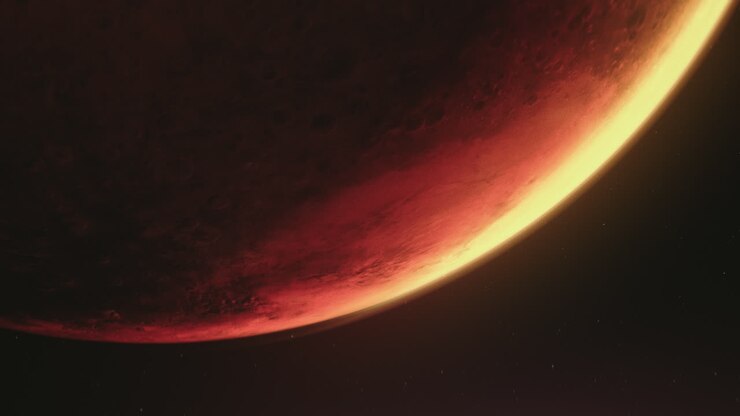 Planet Mars vieved from Space