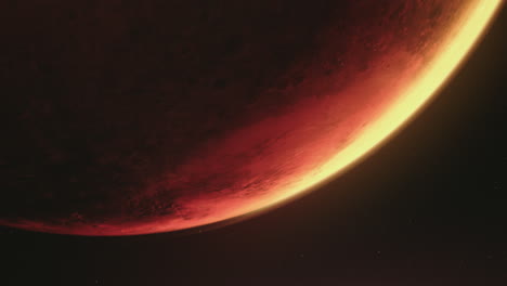 planet mars vieved from space