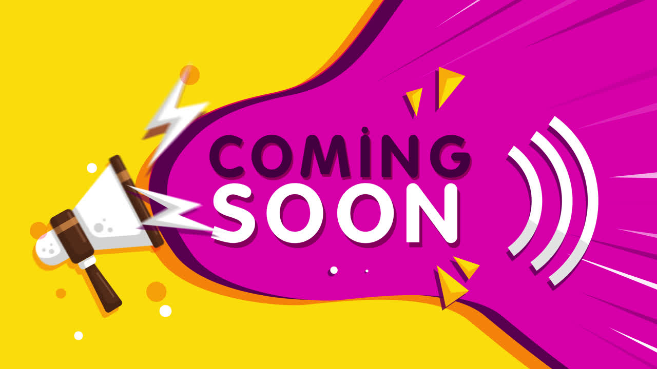 Coming Soon Banner with Megaphone