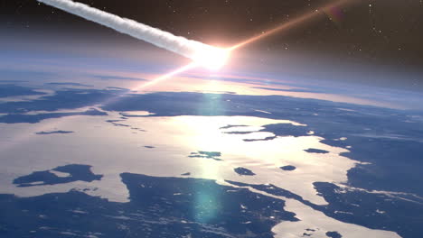 impacto de un asteroide sobre la tierra