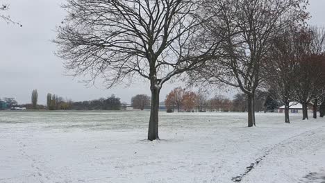 Panorámica-Hacia-La-Derecha-Berlín-En-Invierno-En-Un-Parque-Tempelhoeferfeld-Hd-30-Fps-7-Segundos