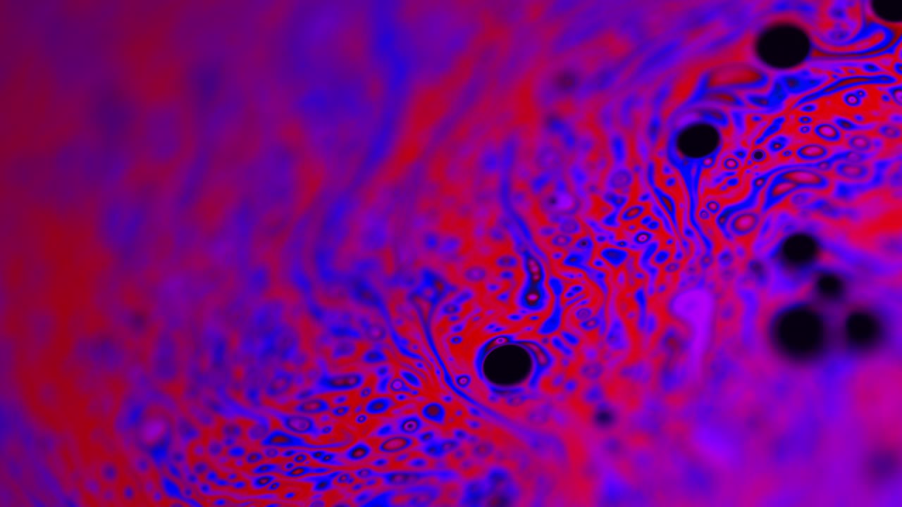 macro toma de colores rosados abstractos de la película de la burbuja de jabón