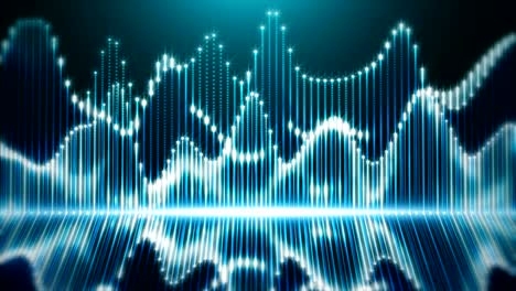 forma de onda de audio en el ecualizador digital