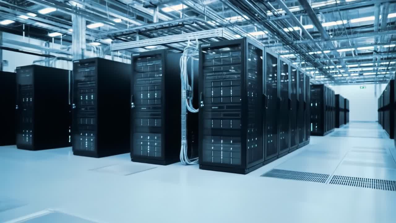 Modern Data Center Interior