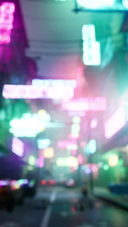 luces de neón en una calle de la ciudad por la noche