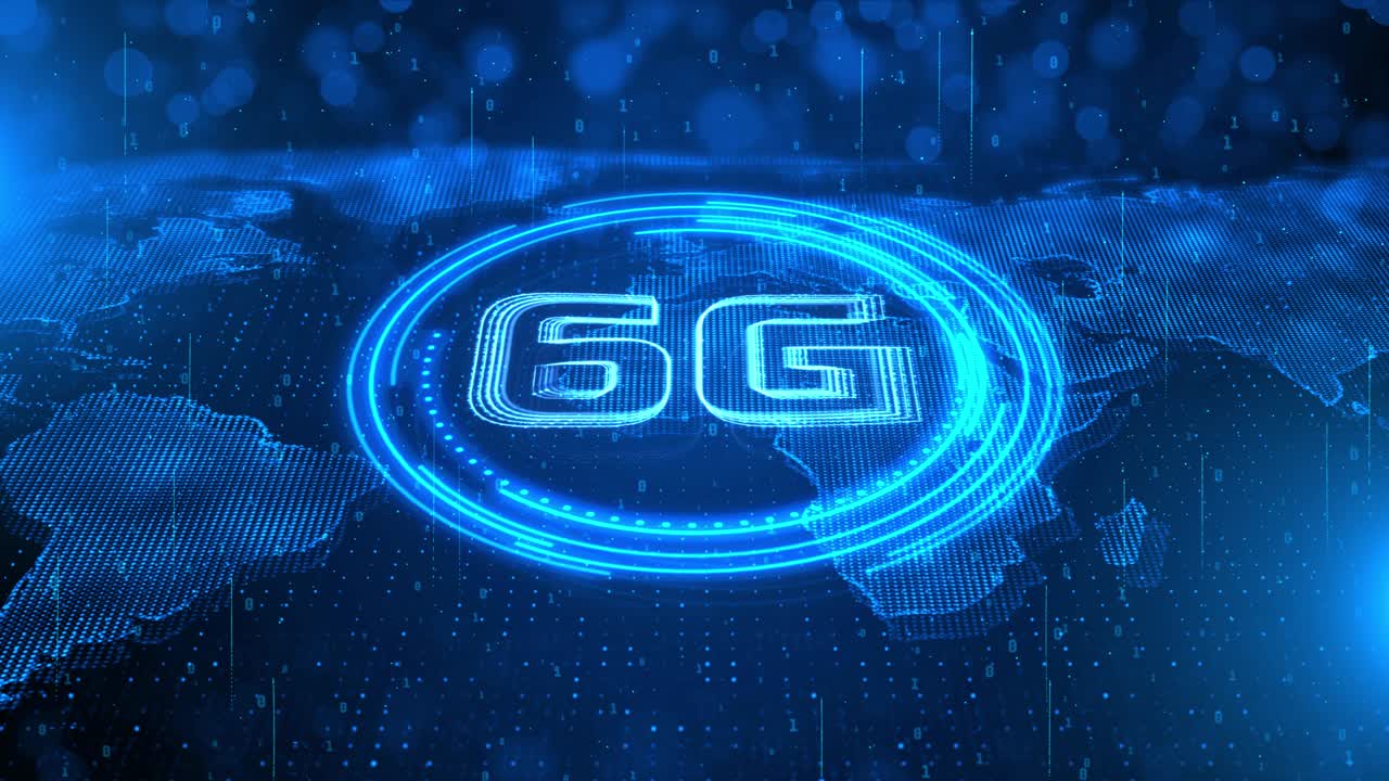 Holographic city Futuristic 6G digital Loop Animation.