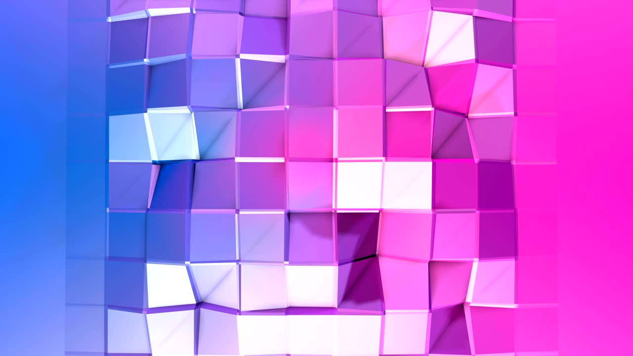 4k limpio bajo poli fondo animado en bucle. animación 3d sin costuras en estilo geométrico moderno con colores de gradiente modernos. fondo creativo simple. colores de gradientes rojo azul 13