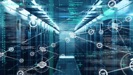 Animation-of-network-of-connections-with-icons-over-computer-servers