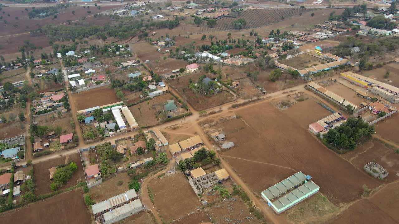 Vista drone del Kenya rurale