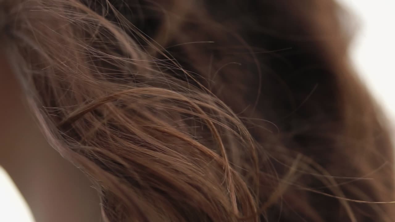 Woman's Profile and Hair in Close-up