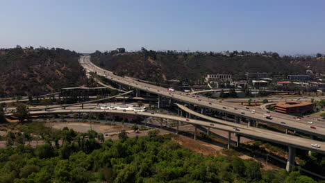Aerial-view-of-busy-freeway-in-San-Diego