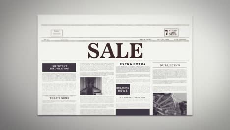 Verkaufsschlagzeile-Zum-Drehen-Von-Zeitungen---Digital-Generierte-Animation