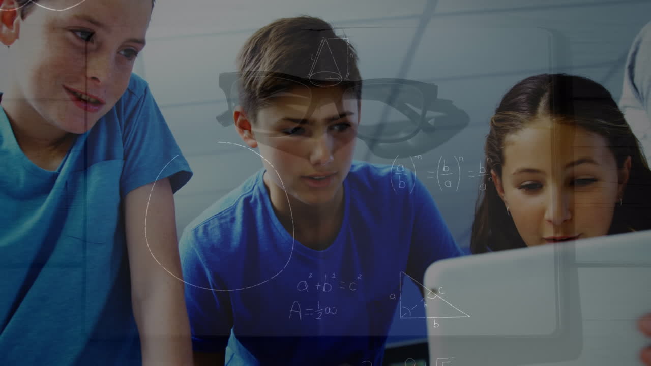 수학 수식의 애니메이션을 교실에서 학생들에게