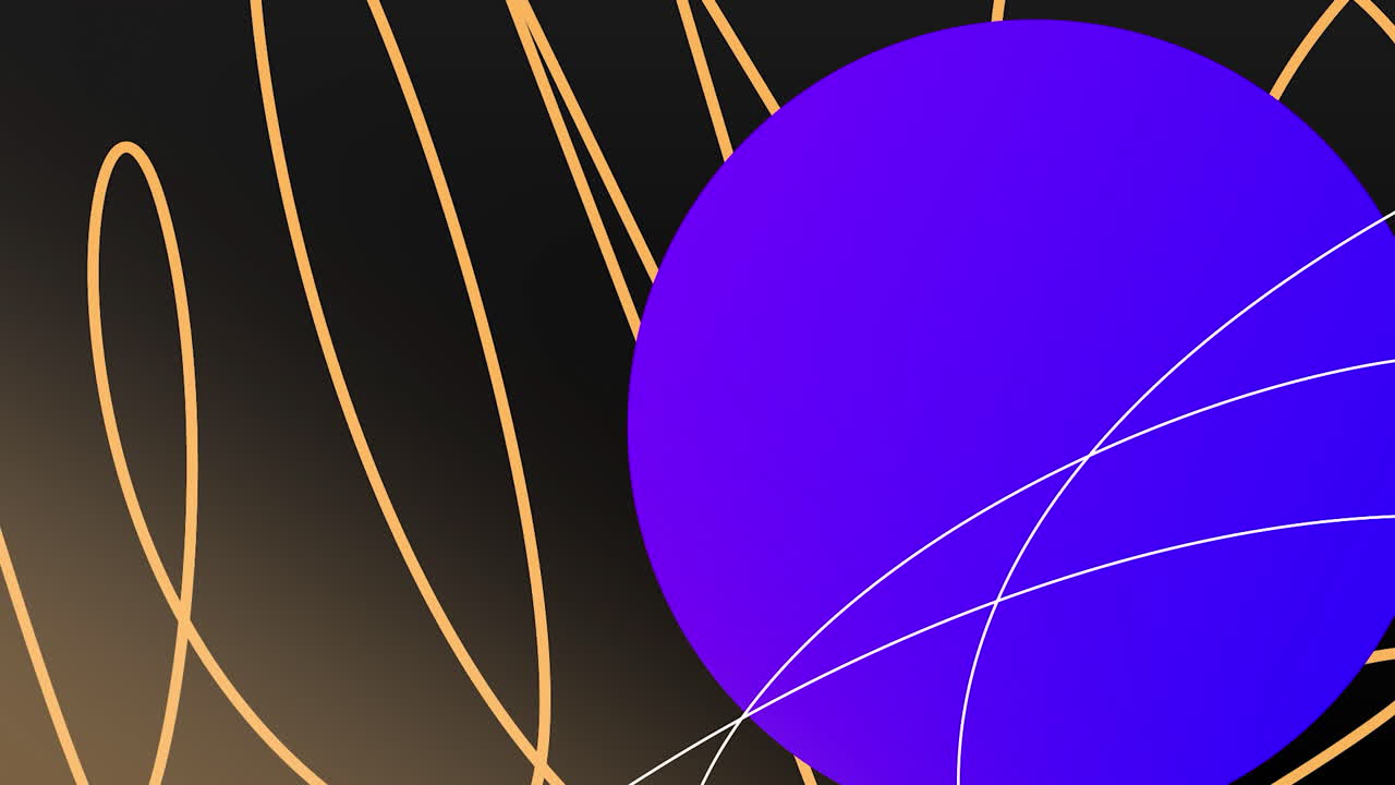 원과 선을 가진 추상적인 디자인