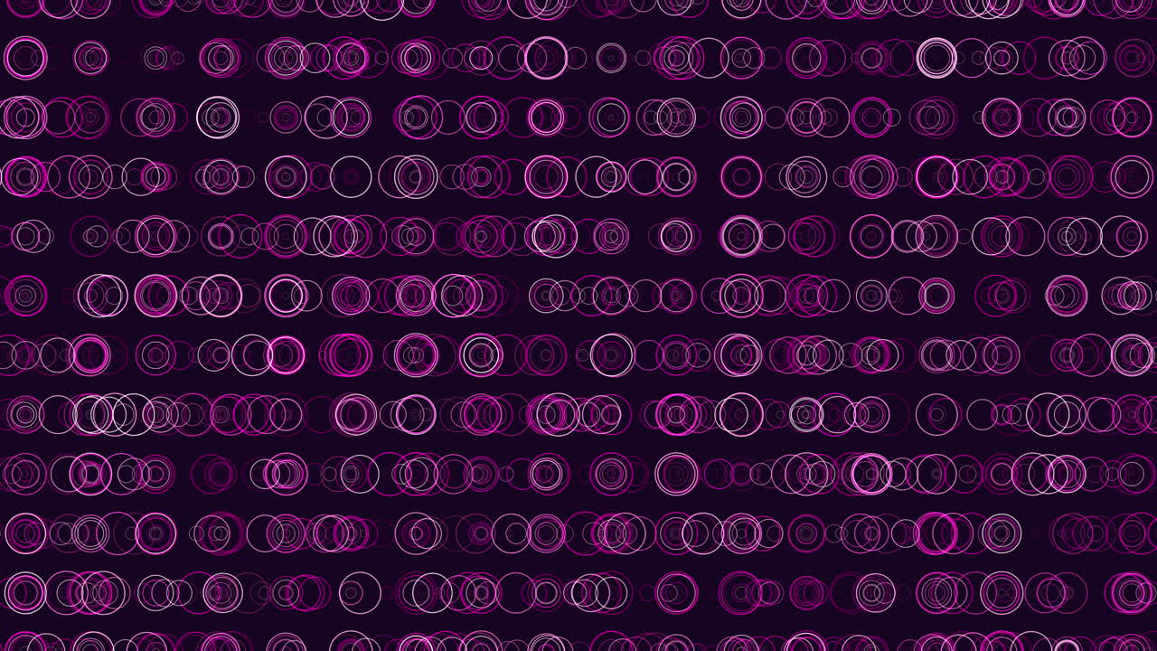 Symmetrical pattern of overlapping circles on black background