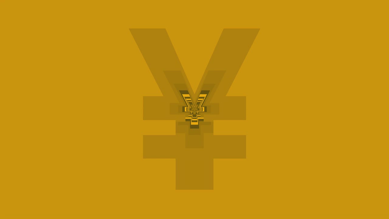 rmb 통화 기호로 구성된 터널 애니메이션, 무한 루프