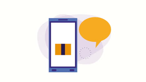 teléfono inteligente con aplicación de comercio electrónico y regalos