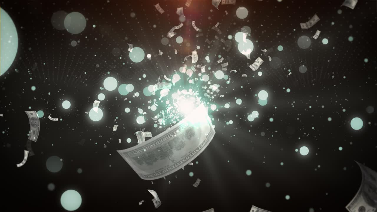 미국 현금 입자 루프 애니메이션