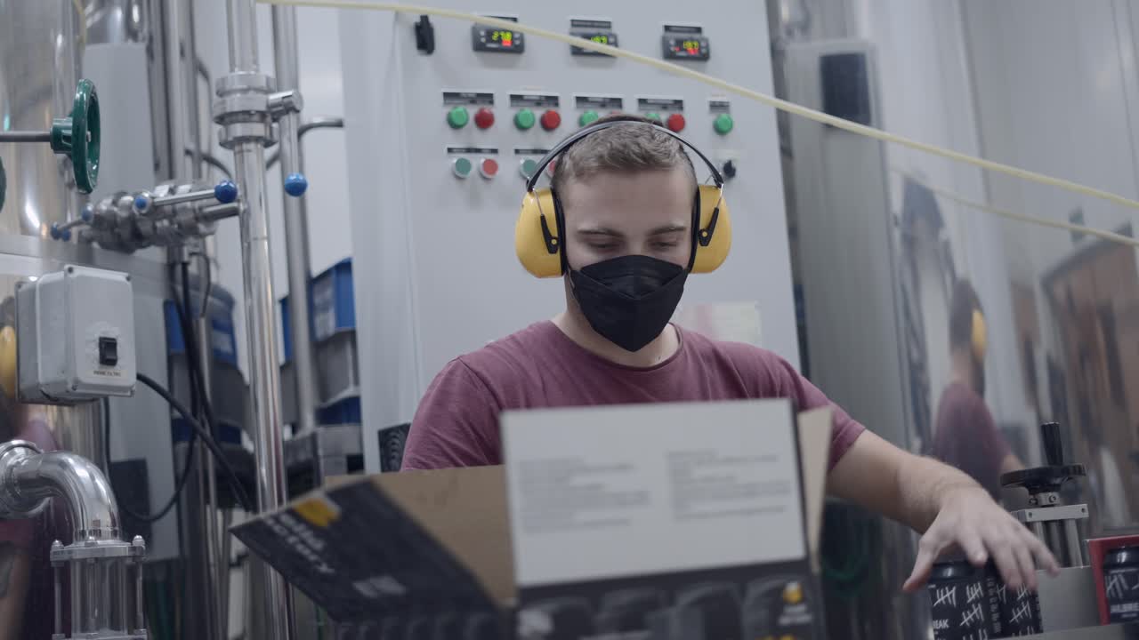 Brewery Worker Packaging Beer