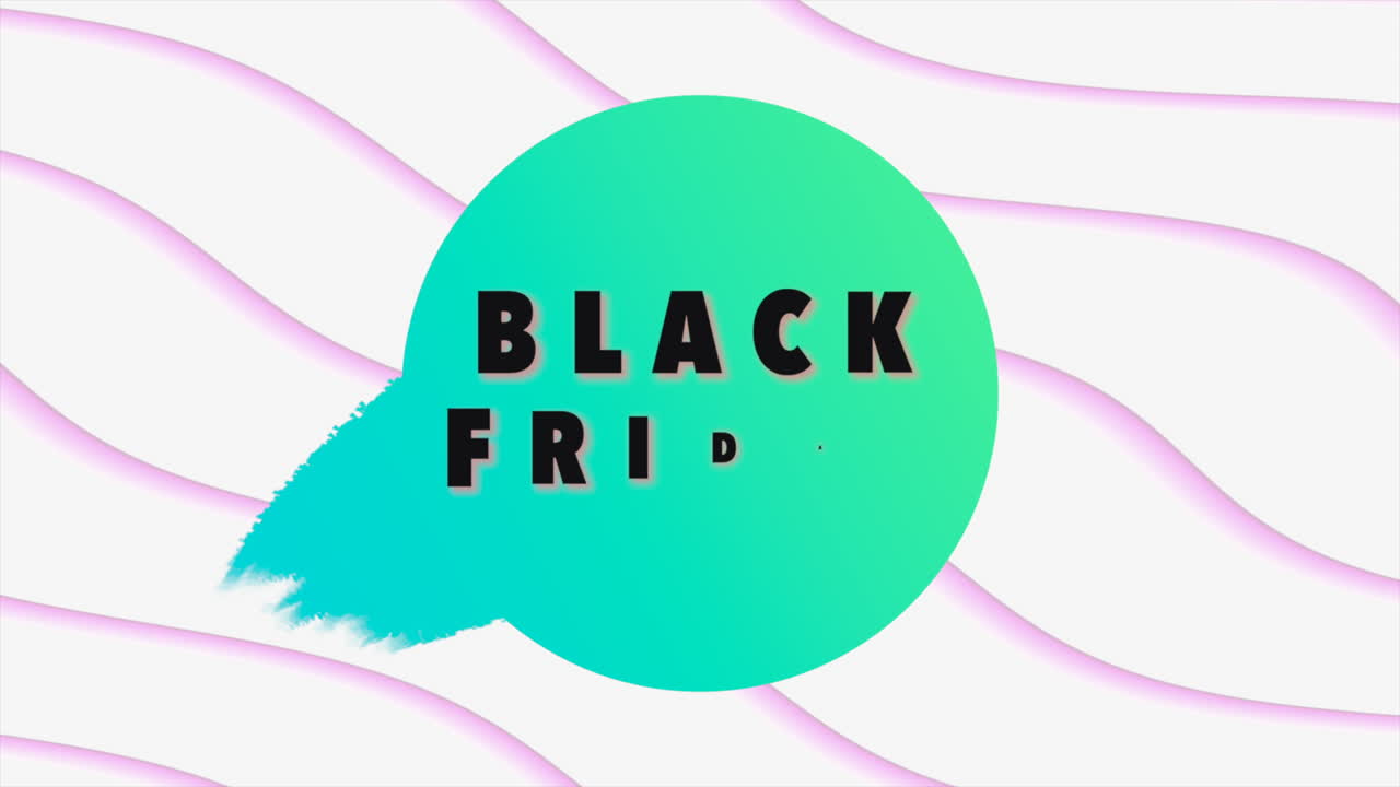 texto de introducción de animación viernes negro sobre blanco