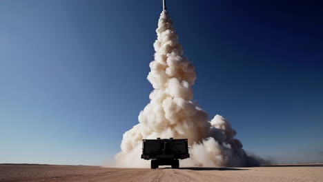 Rocket Launch in Desert