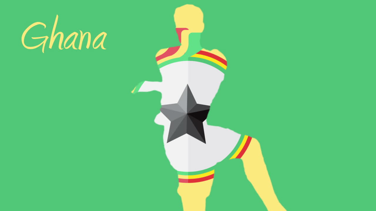 animación de la copa del mundo de ghana 2014 con jugador